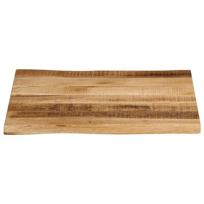 vidaXL Bordplate naturlig kant 40x40x2,5 cm grovt heltre mangotre