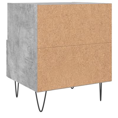 vidaXL Nattbord 2 stk betonggrå 40x35x47,5 cm konstruert tre