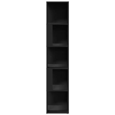 vidaXL Hengende hjørneskap svart 33x33x164,5 cm konstruert tre