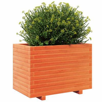 vidaXL Plantekasse voksbrun 70x40x49,5 cm heltre furu