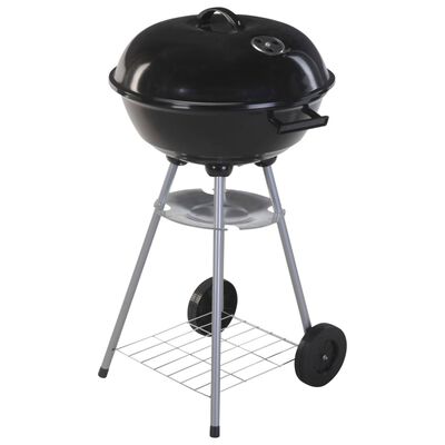 ProGarden Kullgrill med hjul 46 cm svart