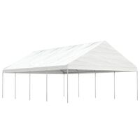 vidaXL Paviljong med tak hvit 8,92x5,88x3,75 m polyetylen