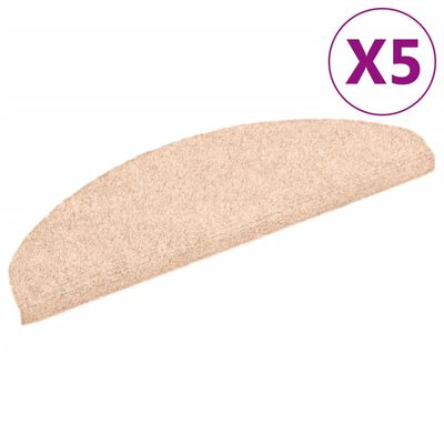 vidaXL Selvklebende trappematter 5 stk brun 65x21x4 cm nålestempel