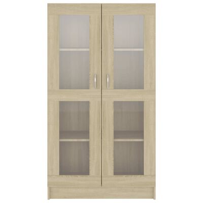 vidaXL Vitrine sonoma eik 82,5x30,5x150 cm konstruert tre