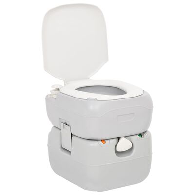 vidaXL Bærbart campingsett toalett og håndvask med vanntank