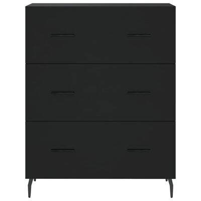 vidaXL Highboard svart 69,5x34x180 cm konstruert tre