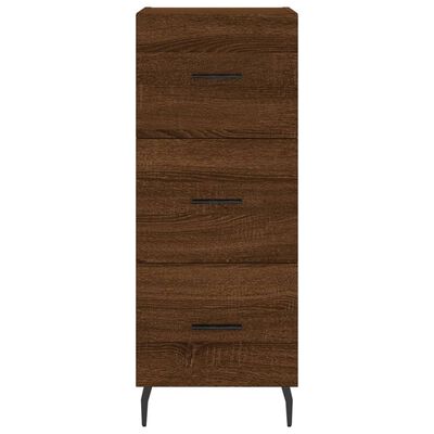 vidaXL Highboard brun eik 34,5x34x180 cm konstruert tre