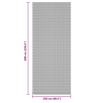 vidaXL Campingmatte antrasitt 6x2,5 m