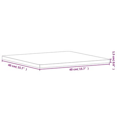 vidaXL Bordplate 40x40x1,5 cm firkantet heltre bøketre