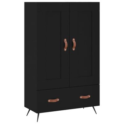 vidaXL Highboard svart 69,5x31x115 cm konstruert tre