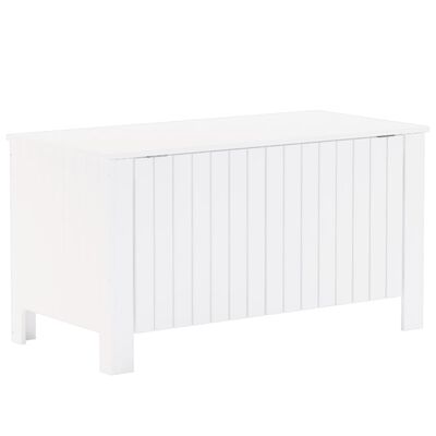 vidaXL Putekasse med lokk RANA hvit 100x49x54 cm heltre furu