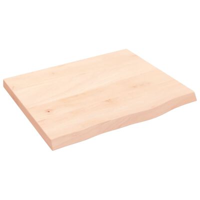 vidaXL Benkeplate til bad 60x50x4 cm ubehandlet heltre