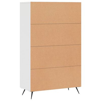 vidaXL Highboard hvit 69,5x31x115 cm konstruert tre