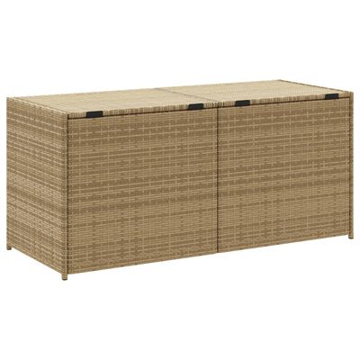 vidaXL Putekasse blandet beige 283L cm polyrotting