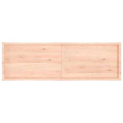 vidaXL Bordplate 200x60x(2-4) cm ubehandlet heltre eik naturlig kant