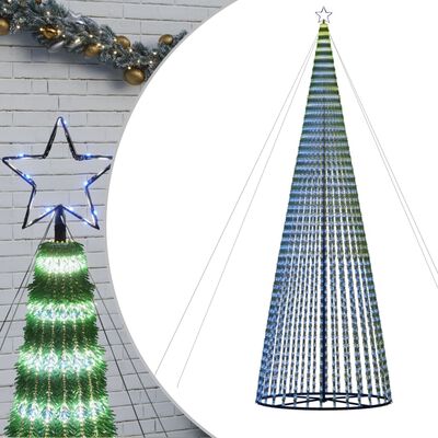 vidaXL Juletre lyskjegle 1544 LED blå 500 cm