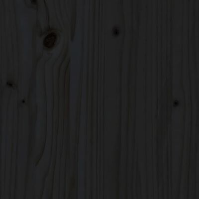 vidaXL Sengegavl svart 138,5x3x81 cm heltre furu
