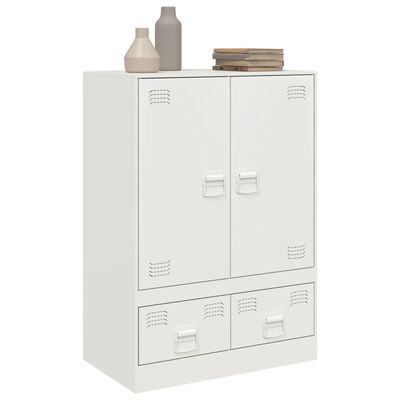 vidaXL Highboard hvit 67x39x95 cm stål