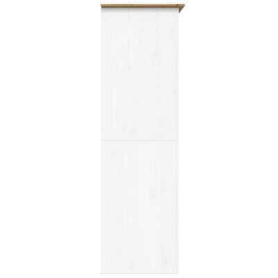 vidaXL Garderobe BODO hvit og brun 99x53,5x173 cm heltre furu