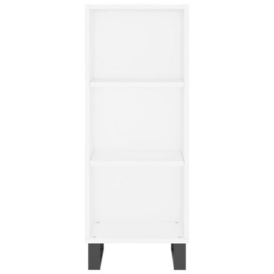 vidaXL Highboard hvit 34,5x34x180 cm konstruert tre