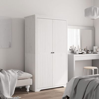 vidaXL Garderobe BODO hvit 99x53,5x173 cm heltre furu