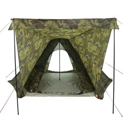 vidaXL Familietelt tipi for 6 personer kamuflasje vanntett