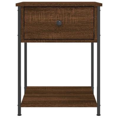 vidaXL Nattbord 2 stk brun eik 44x45x58 cm konstruert tre