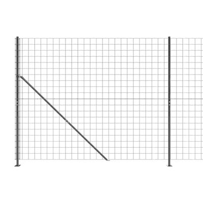 vidaXL Nettinggjerde med flens antrasitt 1,6x25 m