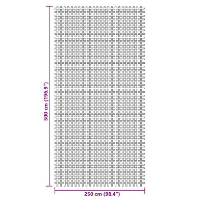 vidaXL Campingmatte grønn 5x2,5 m