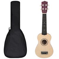 vidaXL Sopran-ukulele sett med veske for barn lyst tre 21"