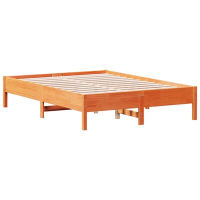 vidaXL Sengeramme uten madrass brun 135x190 cm heltre furu