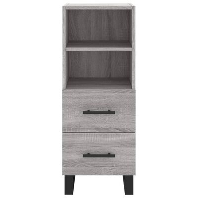 vidaXL Highboard grå sonoma 34,5x34x180 cm konstruert tre