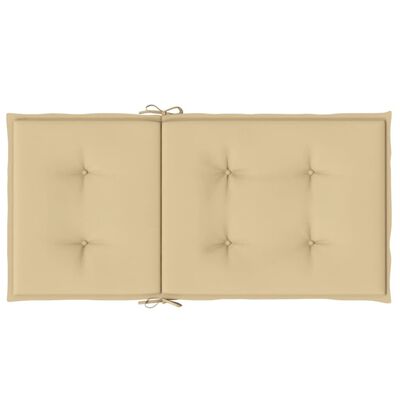 vidaXL Stolputer med lav rygg 6 stk melert beige 100x50x4 cm stoff