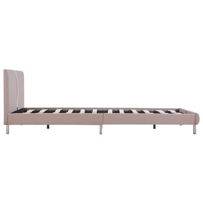 vidaXL Sengeramme cappuccino kunstig skinn 135x190 cm