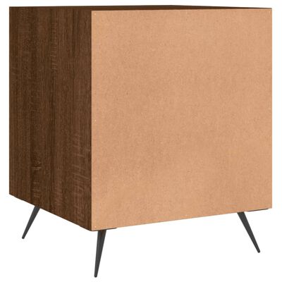 vidaXL Nattbord 2 stk brun eik 40x40x50 cm konstruert tre