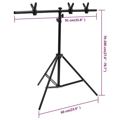 vidaXL Fotostudiosett med lyssett og bakgrunn