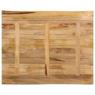 vidaXL Bordplate naturlig kant 90x80x2,5 cm grovt heltre mangotre