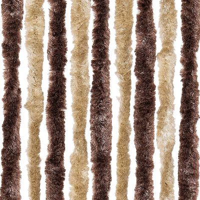 vidaXL Insektgardin lysebrun og beige 56x200 cm chenille