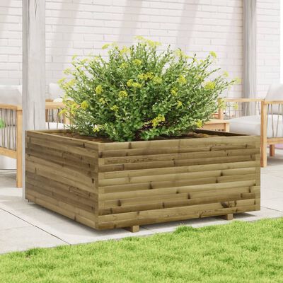 vidaXL Plantekasse 110x110x49,5 cm impregnert furu