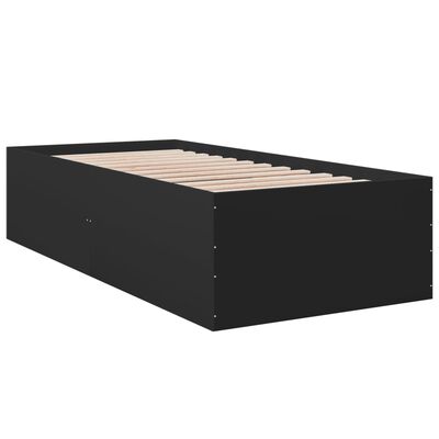 vidaXL Sengeramme svart 90x190 cm konstruert tre