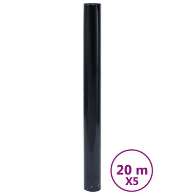 vidaXL Vindusfilmer 5 stk statisk frostet svart PVC