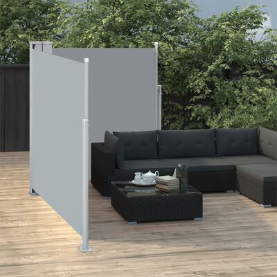 vidaXL Uttrekkbar sidemarkise antrasitt 160x600 cm