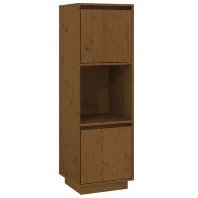 vidaXL Highboard honningbrun 38x35x117 cm heltre furu