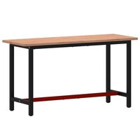 vidaXL Arbeidsbenk 150x55x81,5 cm heltre bøk og metall