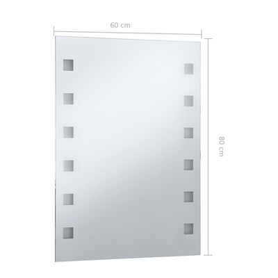 vidaXL LED-veggspeil til bad 60x80 cm