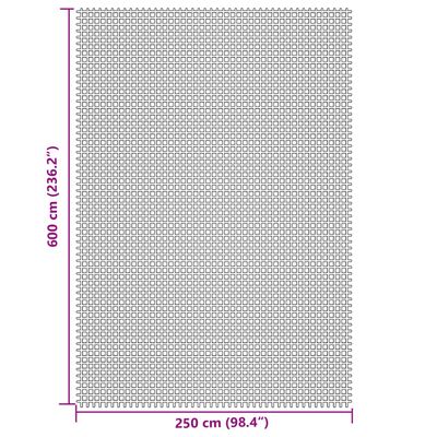 vidaXL Campingmatte lysegrå 6x2,5 m