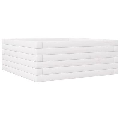 vidaXL Plantekasse hvit 60x60x23 cm heltre furu