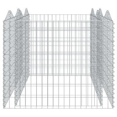 vidaXL Buet gabion høybed 200x100x100 cm galvanisert jern