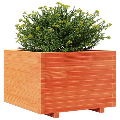 vidaXL Plantekasse voksbrun 70x70x49,5 cm heltre furu