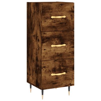 vidaXL Highboard røkt eik 34,5x34x180 cm konstruert tre